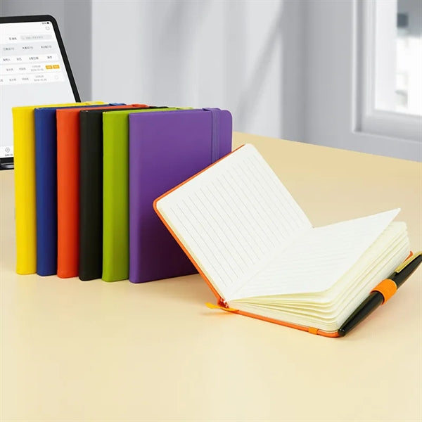 A6 Lined Journal Notebook with Pen Holder