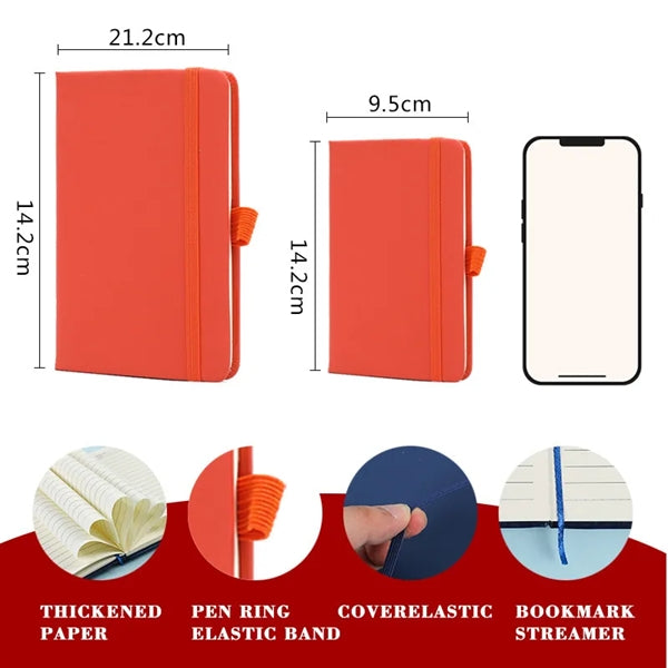 A6 Lined Journal Notebook with Pen Holder