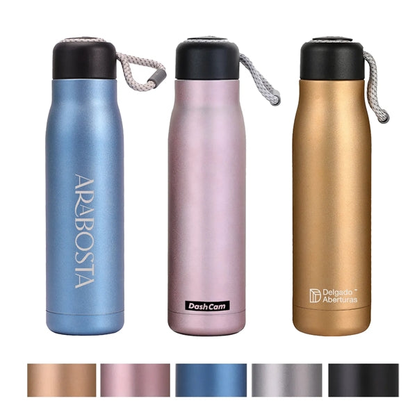 17oz Insulation Water Bottle Thermos Vacuum Flask with Strap