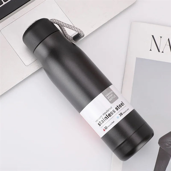 17oz Insulation Water Bottle Thermos Vacuum Flask with Strap