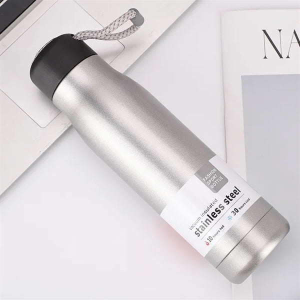 17oz Insulation Water Bottle Thermos Vacuum Flask with Strap