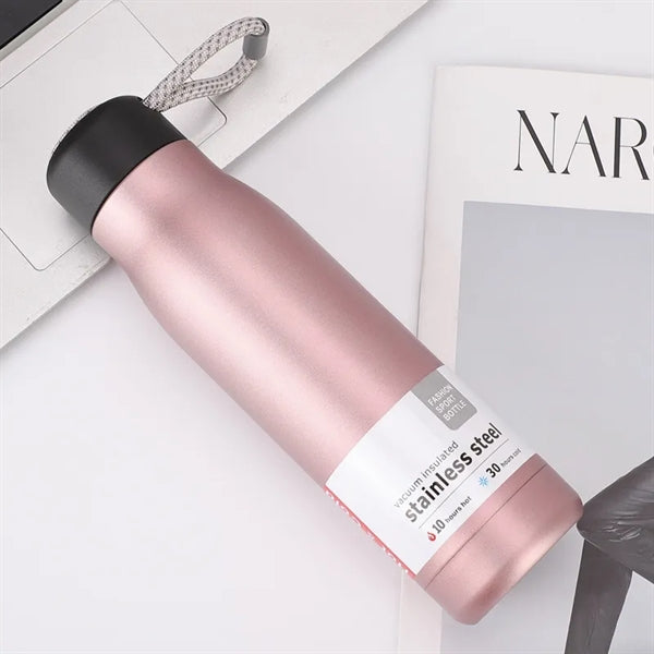17oz Insulation Water Bottle Thermos Vacuum Flask with Strap