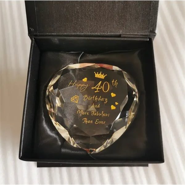 Anniversary Heart Shaped Crystal