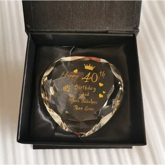 Anniversary Heart Shaped Crystal