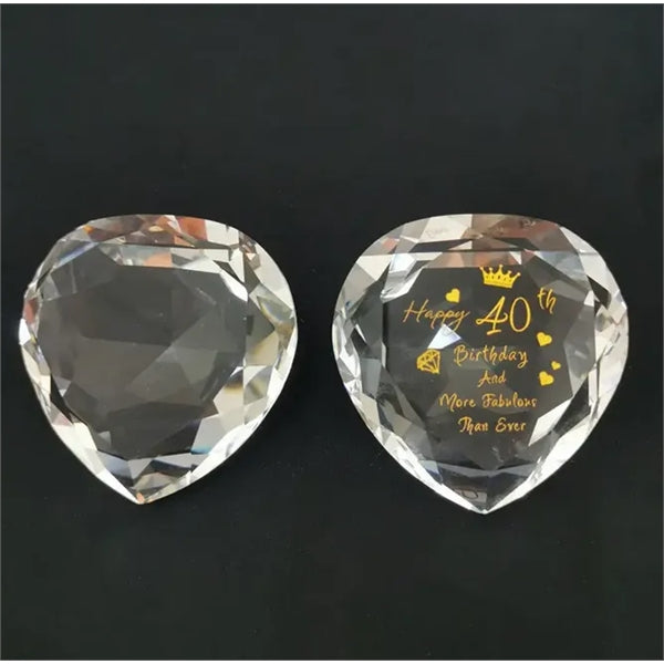 Anniversary Heart Shaped Crystal