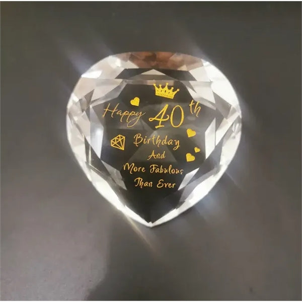 Anniversary Heart Shaped Crystal