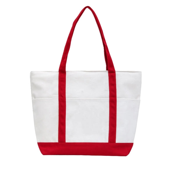 Large Zip Canvas Tote Bag