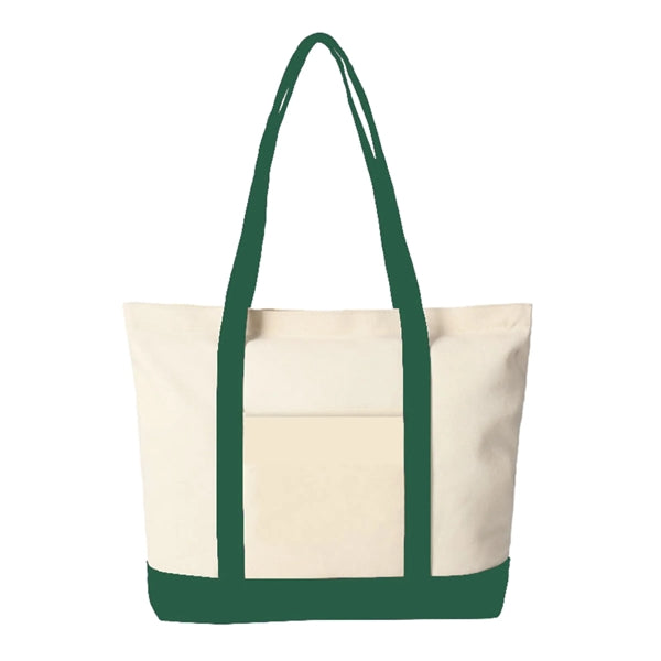 Large Zip Canvas Tote Bag