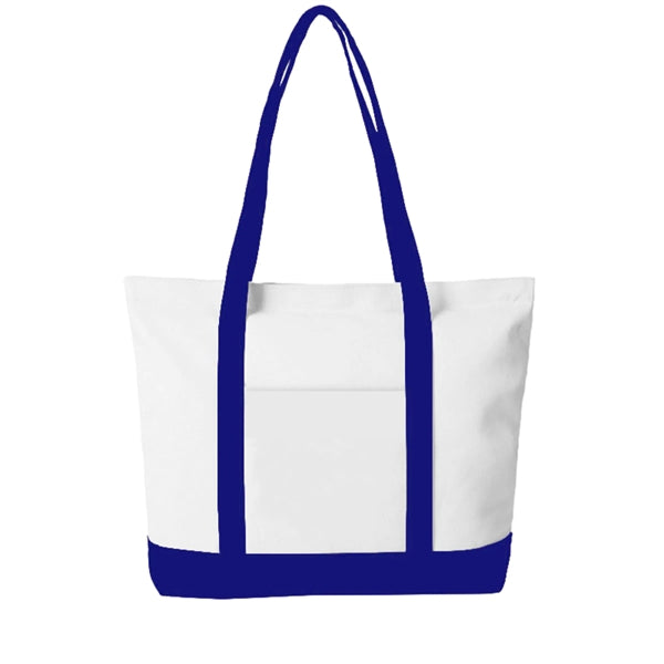 Large Zip Canvas Tote Bag