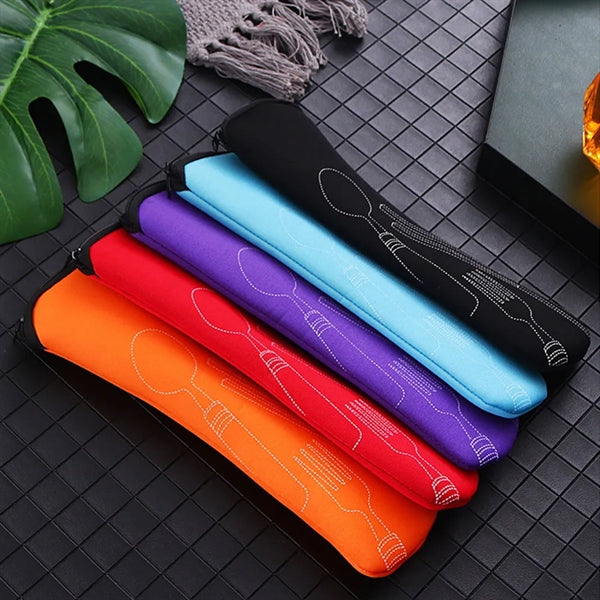Stainless Steel Cutlery Set w/Neoprene Bag (7 Piece Set)