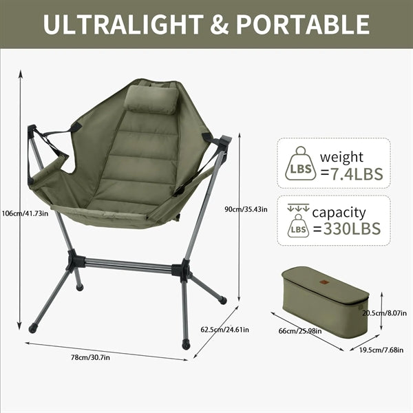Folding Relaxed Outdoor Camping Rocking Chair