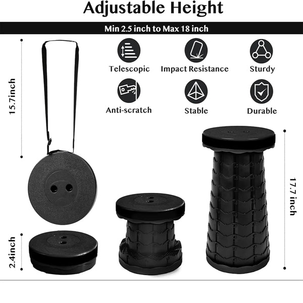 Portable Foldable Telescoping Stool