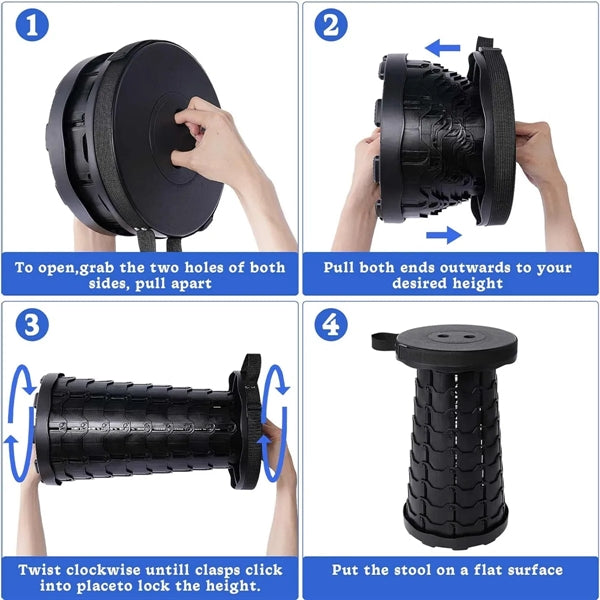 Portable Foldable Telescoping Stool