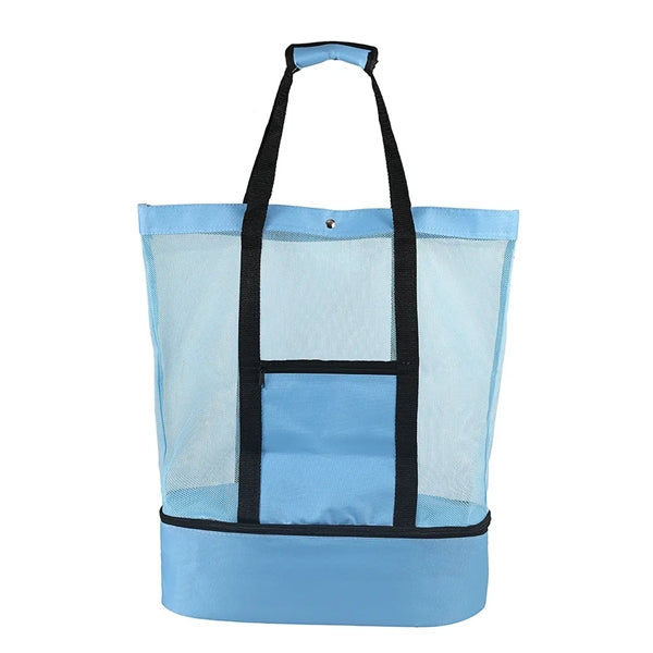 Detachable Mesh Beach Tote Bags with Cooler Compartment
