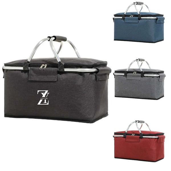 Insulated Lunch Bag Folding Waterproof Cooler Picnic Basket
