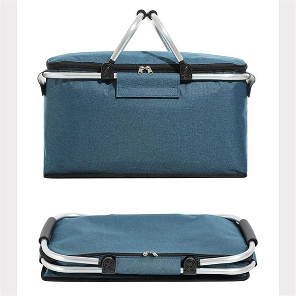 Insulated Lunch Bag Folding Waterproof Cooler Picnic Basket