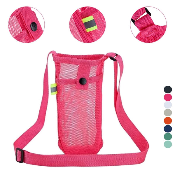 Water Bottle Holder Carrier With Adjustable Shoulder Strap