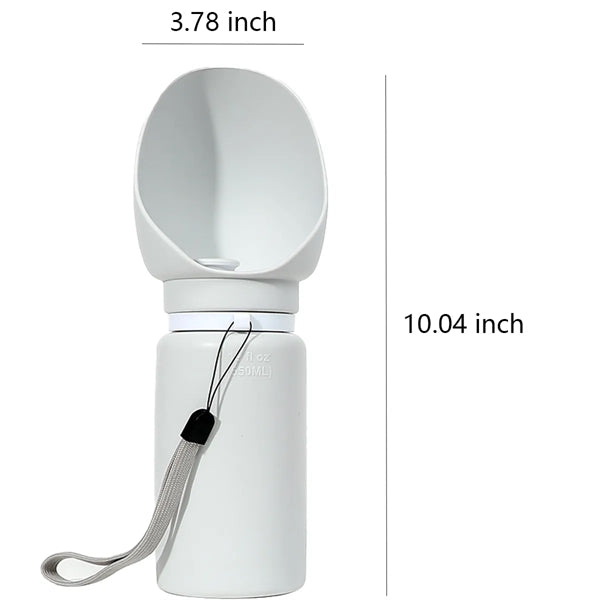 Portable Foldable Silicone Dog Water Bottle With Lanyard