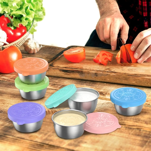 Travel-Friendly Condiment Container,Mini Sauce Cups with lid