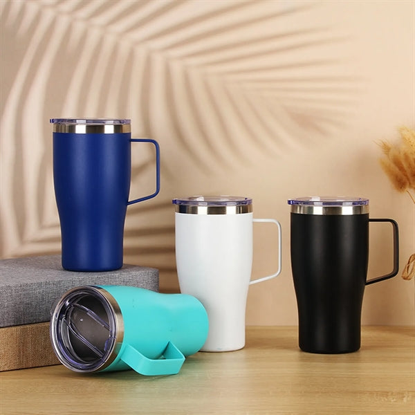 30 Oz Vacuum Insulated Stainless Steel Tumbler With Handle