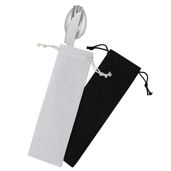 4-in-1 Stainless Steel Camping Utensils W/pouch