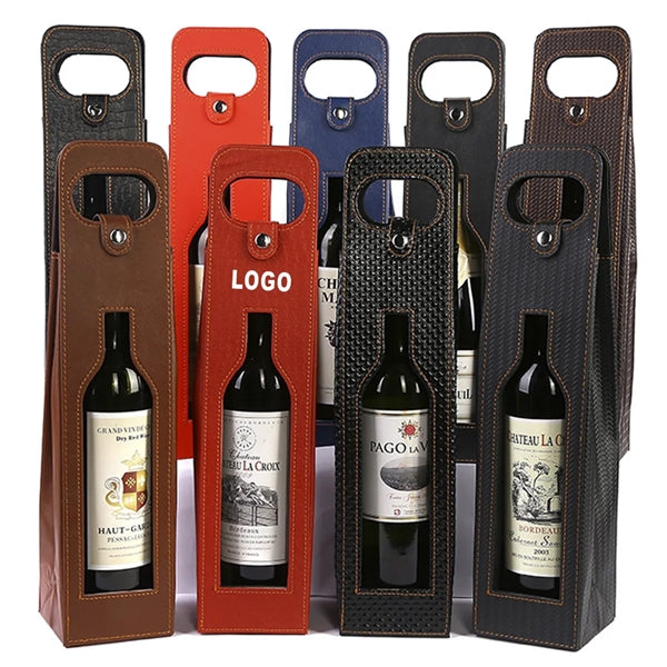 Leather Wine Tote Bags