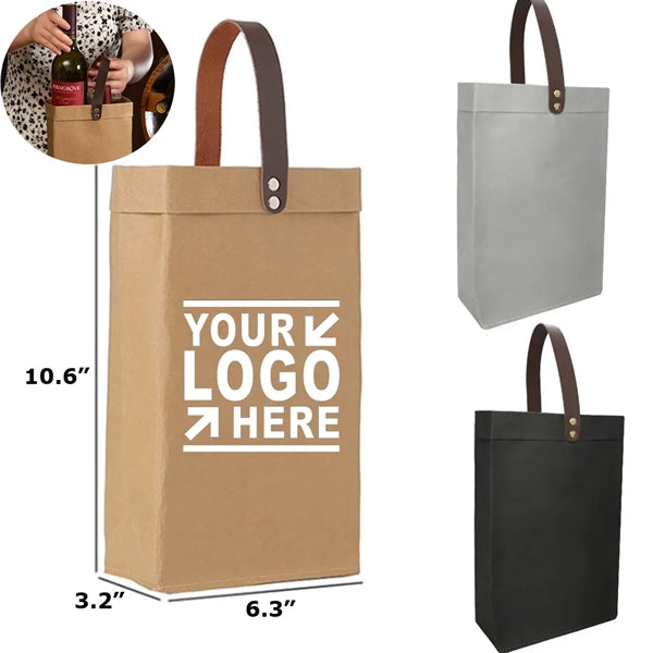 Kraft Paper 2-Bottle Wine Bags