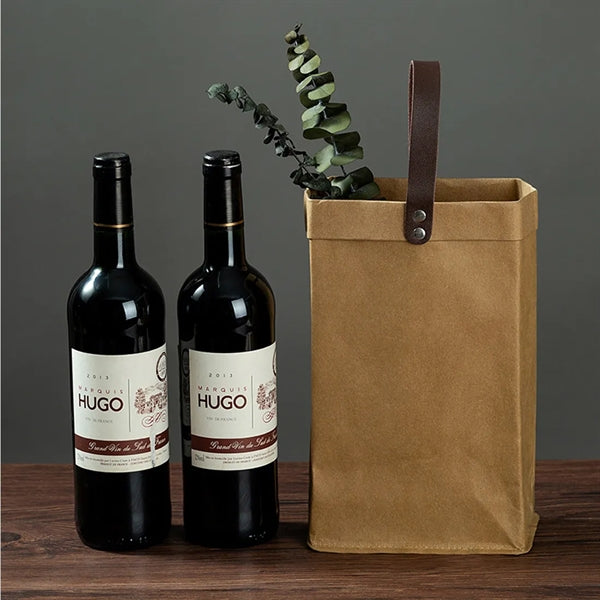 Kraft Paper 2-Bottle Wine Bags