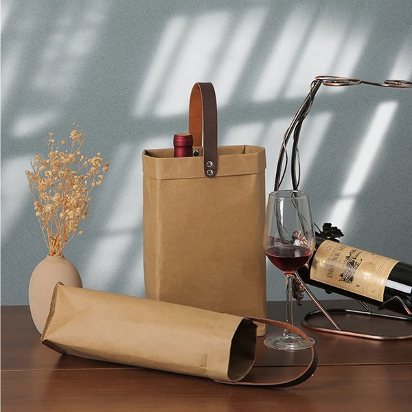 Kraft Paper 2-Bottle Wine Bags