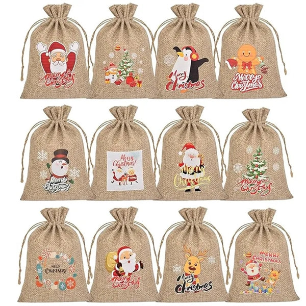 Drawstring Burlap Bags