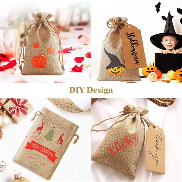 Drawstring Burlap Bags