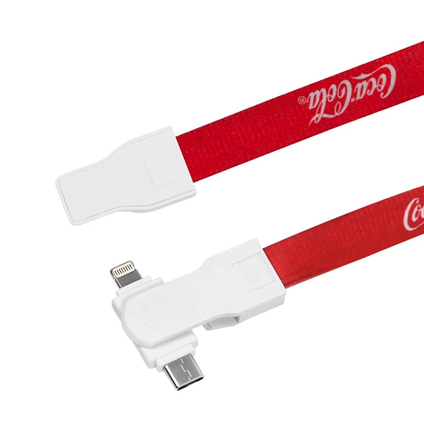 Wildrose Lanyard, 3 in1 Charging Cable with USB Tip