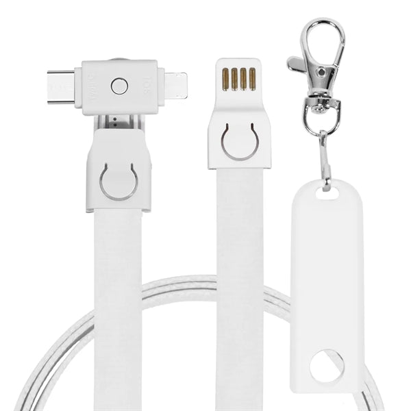 Wildrose Lanyard, 3 in1 Charging Cable with USB Tip