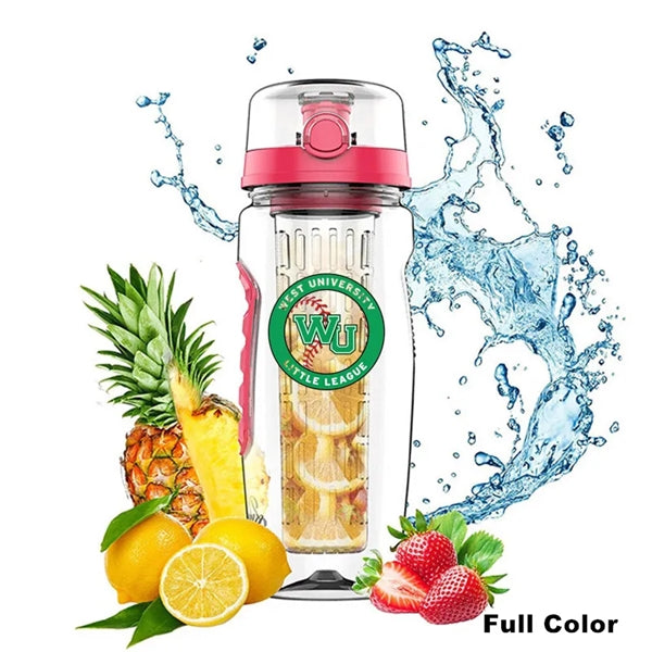 32 oz Fruit Infusion Tritan Bottle Drink Mixer Flip Top