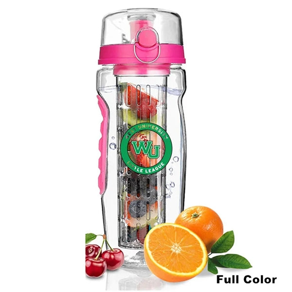 32 oz Fruit Infusion Tritan Bottle Drink Mixer Flip Top