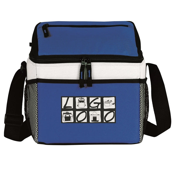 8 Can Dual Compartment Cooler Bag with Two-Tier Storage
