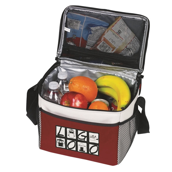 8 Can Dual Compartment Cooler Bag with Two-Tier Storage