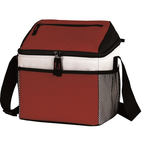 8 Can Dual Compartment Cooler Bag with Two-Tier Storage