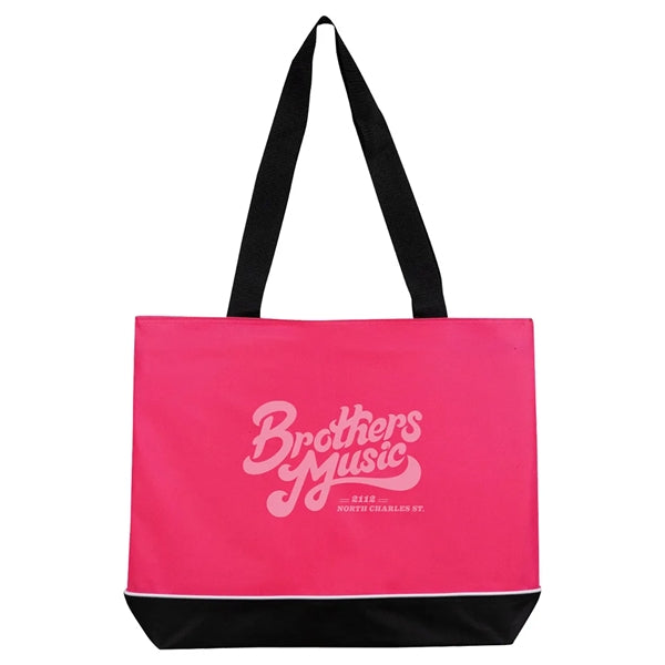 Zipper Shoulder Tote Bag