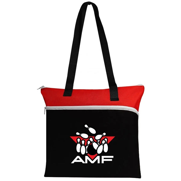 Poly Large Zipper Tote Bag