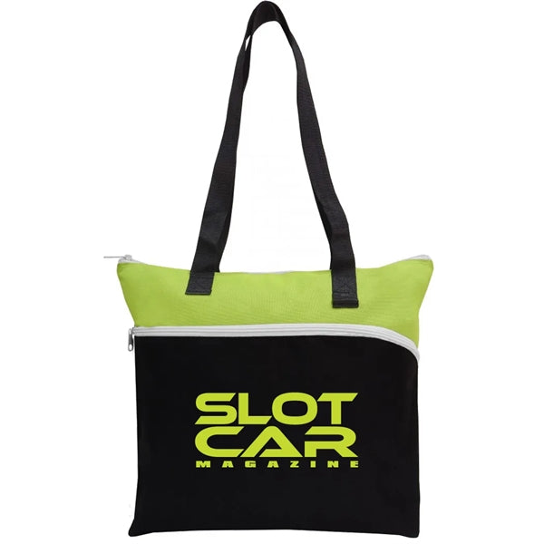 Poly Large Zipper Tote Bag