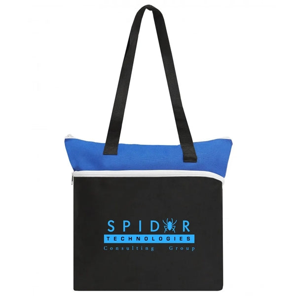 Poly Large Zipper Tote Bag
