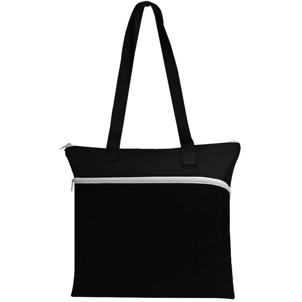 Poly Large Zipper Tote Bag