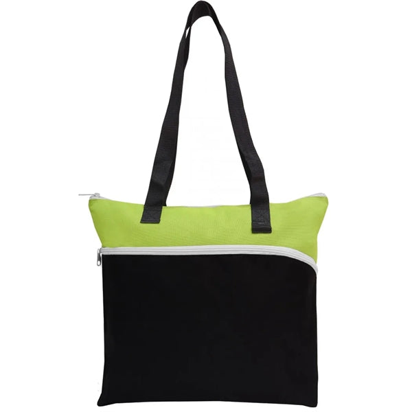 Poly Large Zipper Tote Bag