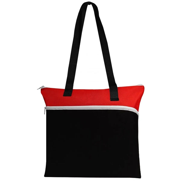 Poly Large Zipper Tote Bag