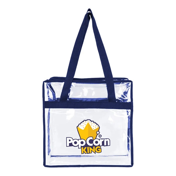 Clear Zippered Tote Bag