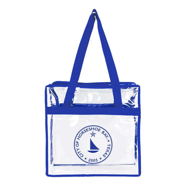 Clear Zippered Tote Bag