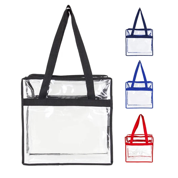 Clear Zippered Tote Bag