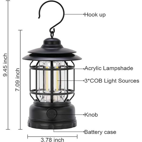 Rechargeable Camping Vintage Lantern