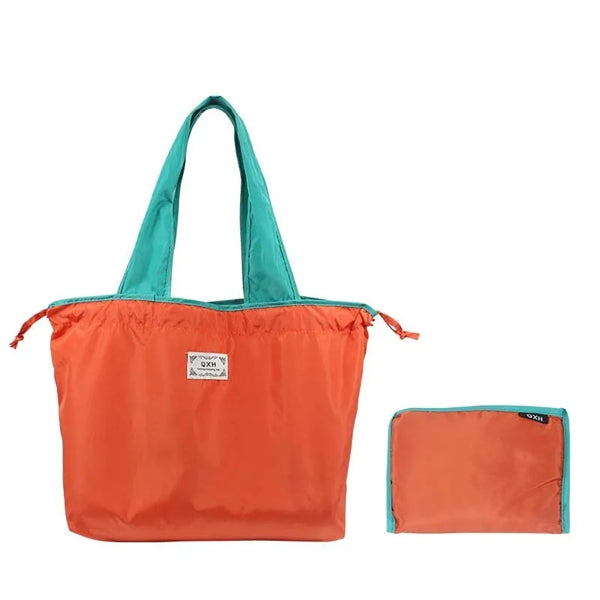 Drawstring Oxford Folding Shopping Bag